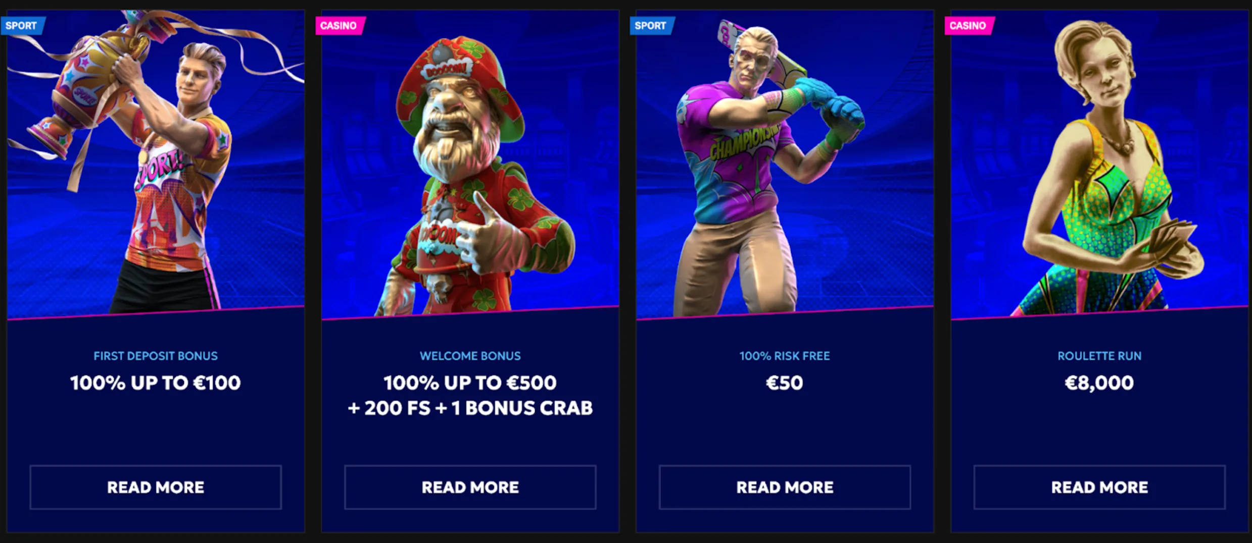 Belangrijkste bonusaanbiedingen bij RTbet Casino, inclusief stortingsbonus, welkomstbonus en speciale promoties Bonusaanbiedingen bij RTbet Casino