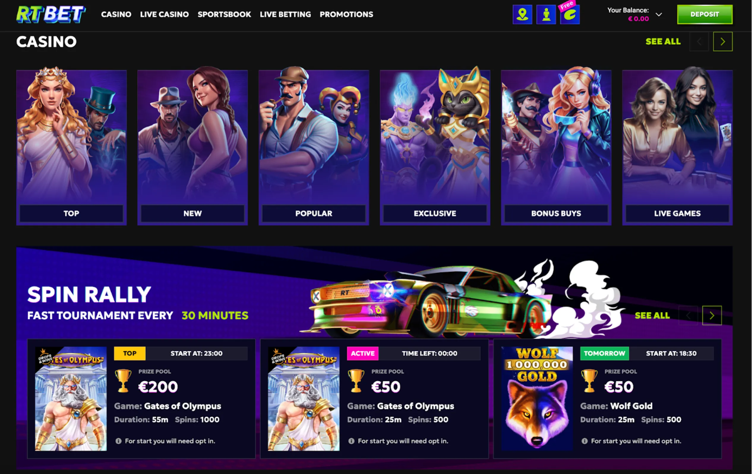RTbet Casino — jouw keuze voor de beste online games Populaire RTbet-casinospellen inclusief slots en live games